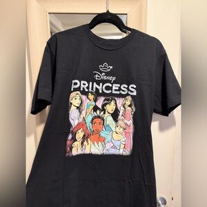 Disney Princess Black and Multicolor T-Shirt